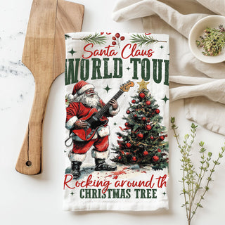 Christmas kitchen decor towel Santa music theme
festive holiday kitchen styling towel Santa
farmhouse Christmas towel guitar Santa design
cozy Christmas kitchen towel musical theme
holiday home decor Santa kitchen towel
illustrated Santa concert Christmas kitchen towel
graphic Santa Claus holiday decor towel
high detail Santa Christmas kitchen linen