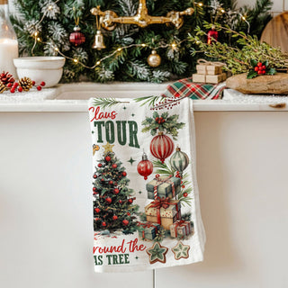 unique Christmas gift music themed kitchen towel
gift for rock lover Christmas decor towel
holiday hostess gift funny Santa towel
Christmas gift idea for band lovers towel
stocking stuffer music lover Christmas towel
Santa Christmas towel displayed on kitchen counter
festive dish towel with wooden utensils styling
Christmas towel styled in neutral farmhouse kitchen