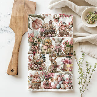 eco friendly cotton farmhouse towel
premium decorative towel for spring kitchen
durable handmade style kitchen towel
boutique easter kitchen towel vintage style
farmhouse kitchen decor spring 
wholesale easter towel for retailers