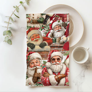 layered Christmas kitchen decor towel Santa
styled holiday kitchen countertop towel
Christmas kitchen vignette decor towel
holiday shelf styling kitchen towel
Christmas kitchen layering decor linen