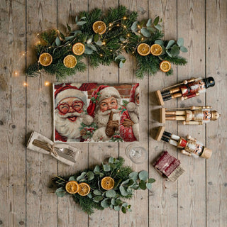 styled farmhouse Christmas kitchen towel
festive kitchen styling accessory towel
Christmas decor layering kitchen linen
cozy styled kitchen holiday towel
seasonal kitchen styling Santa towel