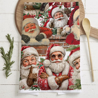 trendy Christmas kitchen towel design
viral style Christmas towel Santa theme
aesthetic bold Christmas kitchen towel
fun eye catching holiday dish towel
attention grabbing Christmas kitchen towel