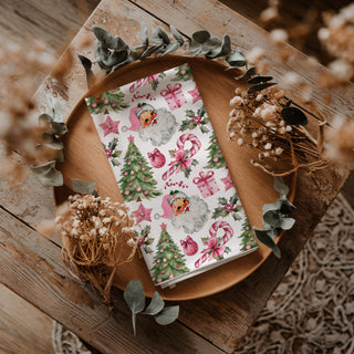 christmas decor must have kitchen towel pink
classic santa face pink christmas kitchen linen
pink christmas santa portrait kitchen towel decor
heirloom style santa christmas towel pink theme
holiday gift for pink christmas lovers santa towel
