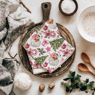holiday house decor kitchen towel santa print
christmas spirit kitchen linen pink santa theme
repeating santa pattern christmas kitchen towel pink
all over print santa claus holiday tea towel
patterned christmas dish towel pink festive icons
seamless santa pattern kitchen towel holiday decor