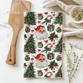 holiday towel seamless christmas pattern santa gifts bows
christmas dish towel with scattered holiday icons design
festive kitchen towel with busy christmas pattern aesthetic
holiday towel with layered christmas elements and textures
christmas towel patterned with festive seasonal icons