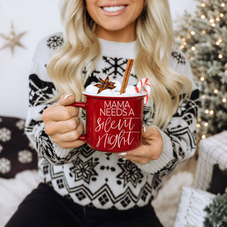 Mama Needs a Silent Night mug for coffee lovers
Funny holiday coffee mug for moms
Christmas mug for moms who need quiet
Mama Needs a Silent Night cup for holiday chaos
Funny ceramic Christmas cup for moms
Sarcastic Christmas mug for mothers
Mama Needs a Silent Night holiday drinkware
Christmas mug with funny parenting quote