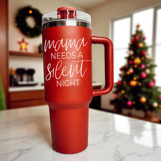 Parenting humor Christmas tumbler - mama needs a silent night 40oz gift
Christmas parenting reality tumbler mom humor
Mom truth Christmas tumbler 40oz holiday
Holiday parenting tumbler Christmas drinkware
Christmas mom confession tumbler 40oz funny