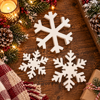 white farmhouse Christmas snowflakes
rustic winter snowflake decorations
farmhouse wooden snowflake decor
Christmas snowflake decorations for living room