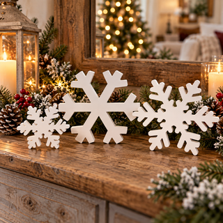 white wooden snowflake Christmas decorations
wooden snowflake Christmas decor set
farmhouse Christmas snowflake decorations
rustic wooden snowflake holiday decor