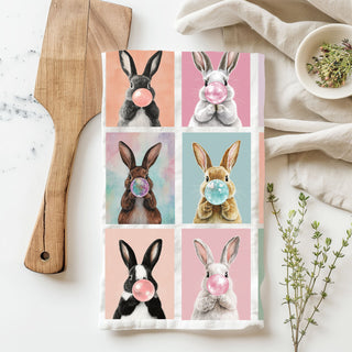 bubblegum bunny kitchen towel colorful grid
pastel bunny easter towel funny and cute
easter bunny towel with bubblegum art
modern farmhouse easter towel spring decor
pastel color block bunny towel easter design
funny easter towel with bunnies and gum
colorful bunny kitchen towel farmhouse style
cute spring towel bubble blowing bunnies