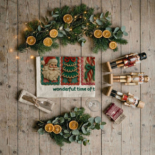 christmas baking day kitchen towel crochet aesthetic
holiday baking decor kitchen towel vintage style
kitchen towel for christmas cookies crochet look
baking setup christmas towel cozy kitchen decor
holiday baking flat lay kitchen towel patchwork
