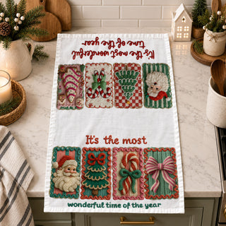 crochet inspired christmas kitchen towel cozy handmade look
knit look christmas kitchen towel festive crochet design
handmade style christmas towel crochet aesthetic decor
stitched patchwork christmas towel crochet holiday style
craft inspired christmas kitchen towel crochet pattern
