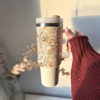 fall drinkware for women
trendy autumn tumbler cup
boho fall tumbler aesthetic
minimalist fall tumbler
neutral leaf tumbler design
fall leaves coffee tumbler
cute tumbler for pumpkin patch
autumn iced coffee tumbler
cozy girl fall tumbler
fall cup for teachers
