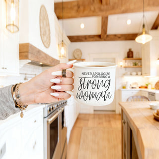 dishwasher safe motivational quote mug
neutral aesthetic strong woman coffee mug
empowering mug for women in business
strong woman mug for Mother’s Day gift
gift for best friend who is a strong woman mug
graduation gift mug for strong young woman
encouragement gift for woman starting new job mug