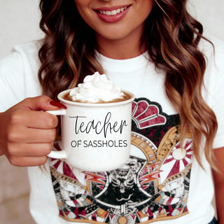 teacher of sassholes mug for homeschool mom
teacher of sassholes gift idea from students
ceramic teacher mug with humorous quote
best funny coffee mug for teachers
teacher of sassholes mug for language arts teacher
trendy modern teacher of sassholes mug
funny end of school year teacher present