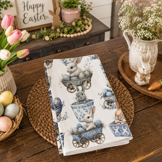 Easter eggs and rabbits towel detail
rabbit cart Easter towel close up
bunny in blue pot towel detail
spring bunny print towel close up
Easter kitchen towel fabric texture
decorative Easter tea towel close up
spring kitchen towel design detail
elegant Easter kitchen towel product image
cottage Easter bunny towel lifestyle
farmhouse Easter bunny towel lifestyle
grandmillennial bunny Easter towel lifestyle
traditional Easter kitchen towel decor
sophisticated Easter kitchen towel image
classic blue white Easte