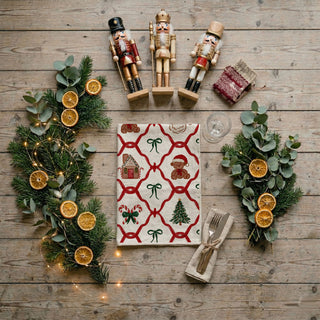 Christmas tree kitchen styling
Tree themed Christmas kitchen essentials
traditional christmas kitchen towel with santa and gingerbread house
festive holiday dish towel with candy canes and reindeer design
patterned christmas kitchen towel festive holiday icons
holiday print dish towel red green christmas theme
christmas towel with decorative bows candy canes and trees