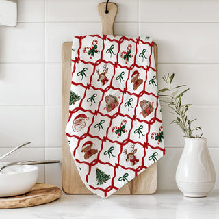 Candy canes kitchen towel Christmas
Christmas tree kitchen towel design
Christmas characters kitchen towel
Classic Christmas figures kitchen towel wholesalers
farmhouse christmas towel with festive red green holiday design
cozy christmas kitchen decor towel with classic holiday elements
