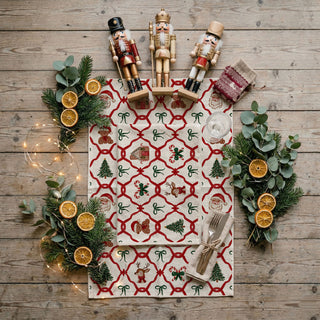 vintage christmas flour sack towel with teddy bear and santa
Holiday kitchen towel traditional icons
festive cotton kitchen towel with classic holiday characters
Heritage Christmas kitchen towel
Holiday tree kitchen decor towel
festive christmas dish towel with repeating holiday pattern
christmas towel with cute holiday characters and decorations
