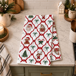 Christmas tree kitchen decoration
Holiday tree themed kitchen accessories
Traditional Christmas kitchen decor towel
Gingerbread house kitchen towel
Adorable Christmas decor gifts
traditional christmas decor towel for baking and entertaining
holiday kitchen towel with cute christmas icons festive design
farmhouse holiday dish towel with santa reindeer and bows