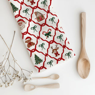 traditional christmas kitchen towel with santa and gingerbread house
festive holiday dish towel with candy canes and reindeer design
Wholesale Christmas variety kitchen towel cotton
Vintage holiday kitchen towel design
Christmas icons kitchen towel pattern
christmas towel with santa gingerbread house candy cane pattern
holiday kitchen towel with bows reindeer and christmas icons