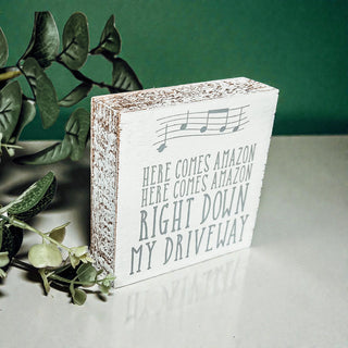 Here Comes Amazon Sign