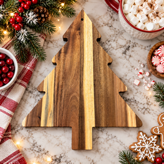 Christmas Tree Charcuterie Board, Wooden Holiday Serving Board, Christmas Cutting Board, Cheese & Appetizer Platter
cutting board, cheese board, appetizer board, or serving platter
Tree-shaped wooden serving board for Christmas gift giving
Acacia wood Christmas board gift for newlyweds