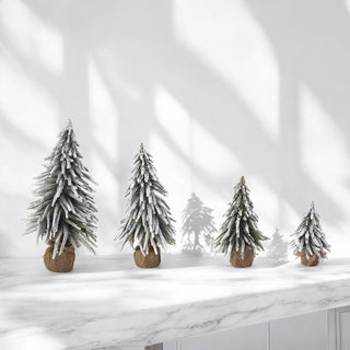 Small Decorative Christmas Trees for mantle