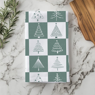 Christmas tree pattern kitchen towel
Holiday block design kitchen towel
Christmas tree checkerboard pattern
Checkered Christmas kitchen essentials
Christmas buffalo check kitchen decor