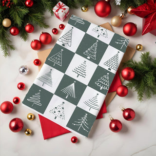 Holiday kitchen decorating tree towel
Seasonal kitchen decor tree design
Contemporary Christmas kitchen essentials
Block pattern Christmas kitchen towel
Checkerboard Christmas kitchen towel