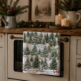 christmas kitchen towels winter trees snowy forest
holiday kitchen towel with decorated christmas trees
snowy forest christmas dish towel winter decor
farmhouse christmas kitchen towel evergreen trees
winter trees kitchen towel holiday decor aesthetic