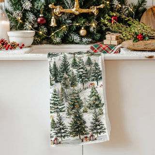 winter wonderland kitchen decor towel christmas trees
seasonal winter kitchen towel festive forest design
cold weather cozy kitchen decor towel christmas
winter cabin decor kitchen towel evergreen trees
holiday winter home styling kitchen towel