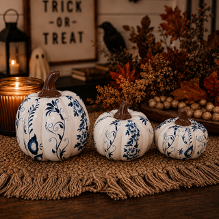 Blue White Pumpkin