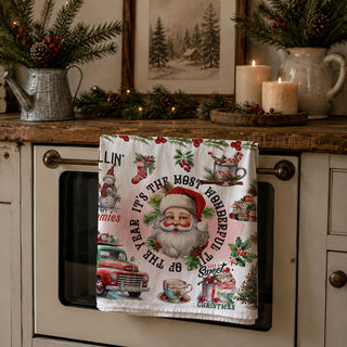 cozy vintage christmas towel traditional holiday kitchen vibe
retro christmas kitchen towel warm nostalgic home decor
vintage holiday towel classic christmas family traditions
nostalgic christmas decor towel cozy winter kitchen feel
old fashioned christmas towel holiday memory inspired decor