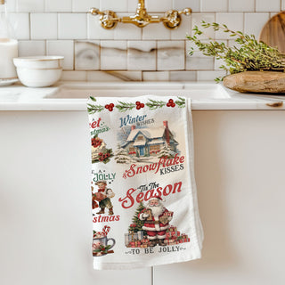 cozy vintage christmas towel traditional holiday kitchen vibe
retro christmas kitchen towel warm nostalgic home decor
vintage holiday towel classic christmas family traditions
nostalgic christmas decor towel cozy winter kitchen feel
old fashioned christmas towel holiday memory inspired decor