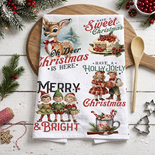 boutique vintage christmas kitchen towel curated holiday decor
small shop christmas towel retro holiday kitchen accessory
artisan style vintage christmas towel farmhouse boutique decor
curated christmas kitchen towel nostalgic holiday aesthetic
gift shop vintage christmas dish towel retro santa decor
