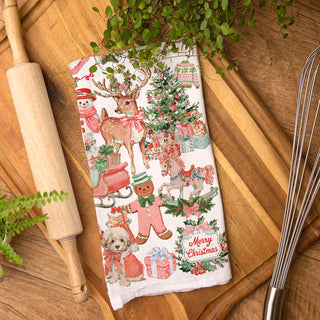 pink christmas kitchen styling ideas vintage decor towel
pink farmhouse christmas kitchen decor towel aesthetic
soft pink holiday decor kitchen towel vintage style
pink and green christmas kitchen towel retro look
vintage pastel christmas kitchen decor towel display