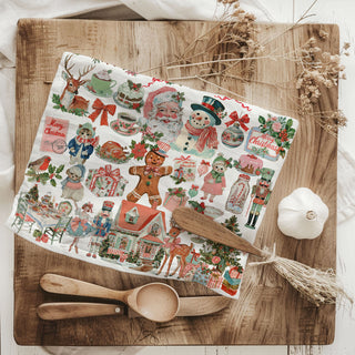 pink holiday hand towel for kitchen vintage santa design
pink christmas flour sack towel soft kitchen essential
pink holiday tea towel for cooking and baking decor
pink christmas kitchen cloth decorative and functional
pink festive dish towel vintage style kitchen use