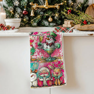cute festive towel for cozy christmas kitchen vibes
trendy christmas kitchen towel colorful maximalist holiday decor
aesthetic christmas dish towel bold bright festive kitchen
modern eclectic christmas kitchen decor towel unique design