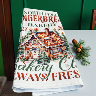 Rustic Christmas kitchen towel gingerbread
Traditional holiday kitchen towel design
Classic gingerbread Christmas kitchen towel