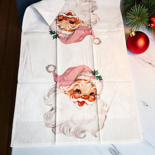 vintage santa kitchen towel set
Vintage Santa kitchen towel gift
Pink holiday kitchen towel gift
Christmas kitchen decor gift pink