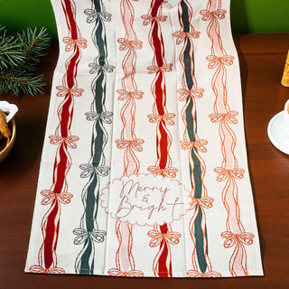 Sophisticated bow holiday kitchen towel
Red pink Christmas kitchen accents
Designer bow Christmas accessories
Christmas aesthetic home decor towel