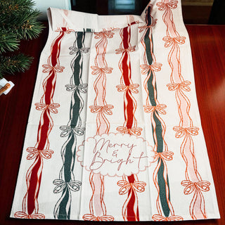 Wholesale Coquette style holiday kitchen towel
Christmas bow coquette kitchen accessories
Coquette Christmas home decor towel