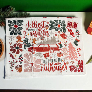 Holiday family chaos kitchen towel
Christmas vacation disaster kitchen decor
Holiday family tradition kitchen towel gift