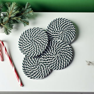 Christmas gift candy cane coasters holiday home decor accessories
Holiday hostess gift candy cane striped coasters Christmas decor
Christmas stocking stuffer candy cane coasters holiday gift set