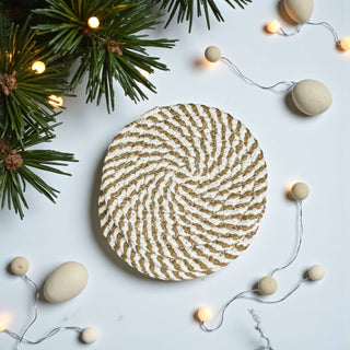 Wholesale Fall hostess gift braided rope coasters neutral colors 4-pack
Thanksgiving table decor braided rope coasters gift set neutral