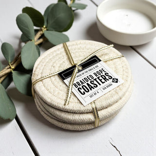 Autumn gift guide braided rope coasters neutral home decor
Holiday shopping braided coasters fall colors gift bundle
Seasonal gifts braided rope coasters autumn neutral colors