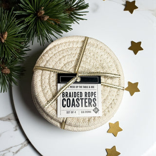 Designer braided rope coasters fall colors neutral gift bundle
Luxury braided rope coasters autumn gift neutral home accessories
Fall shopping braided rope coasters gift set neutral colors