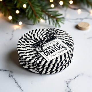 Classic black white braided coasters handmade home accessories
Neutral black and white rope coasters braided modern decor
Timeless black white braided rope coasters set home decor
Black and white braided rope coasters gift set modern home