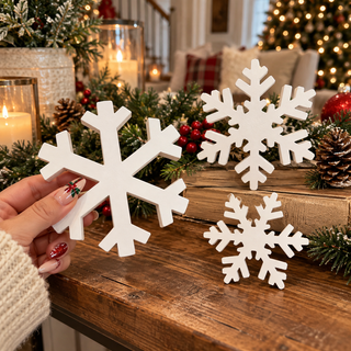 Wholesale Christmas tabletop snowflake decor
rustic Christmas snowflake home decor
farmhouse wooden Christmas snowflakes
neutral white Christmas tabletop decor in bulk